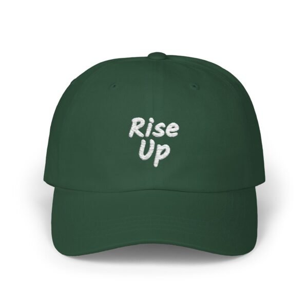 Rise Up Classic Dad Cap - Comfortable Green Cap for Everyday Wear